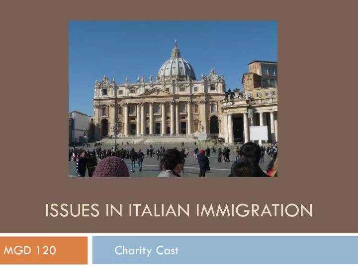 issues in italian immigration