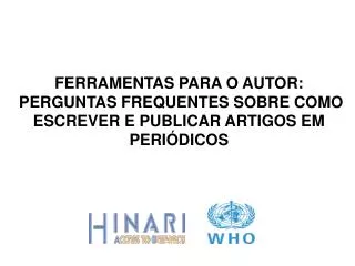 ferramentas para o autor perguntas frequentes sobre como escrever e publicar artigos em peri dicos