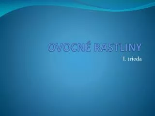 ovocn rastliny