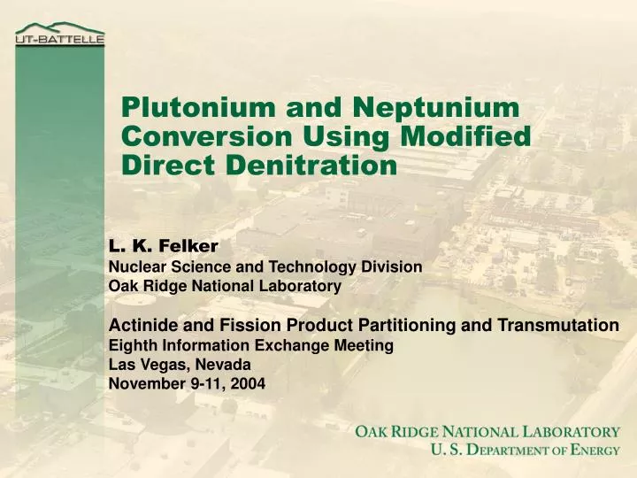 plutonium and neptunium conversion using modified direct denitration