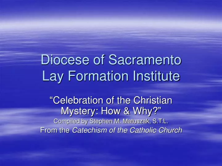 diocese of sacramento lay formation institute