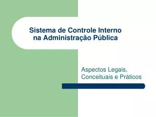 sistema de controle interno na administra o p blica