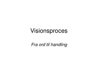 visionsproces