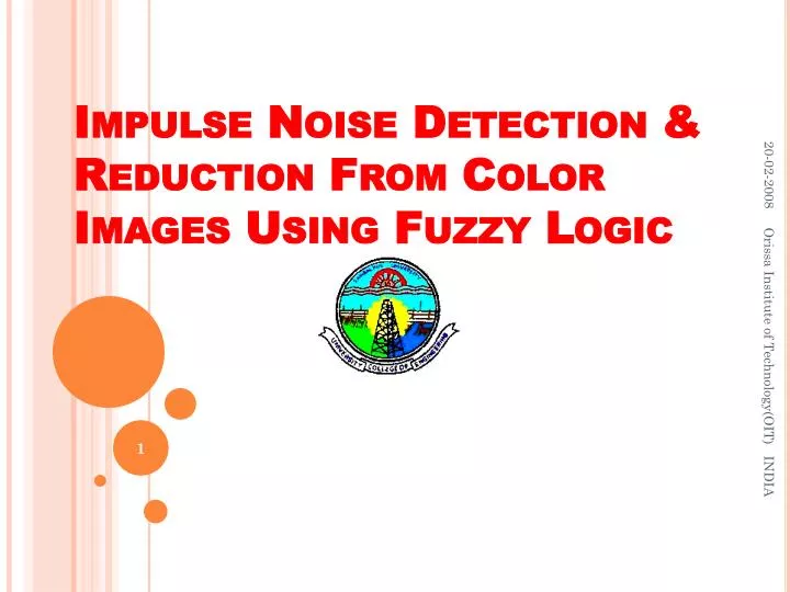 impulse noise detection reduction from color images using fuzzy logic