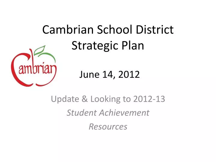 cambrian school district strategic plan