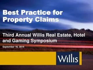 Best Practice for Property Claims