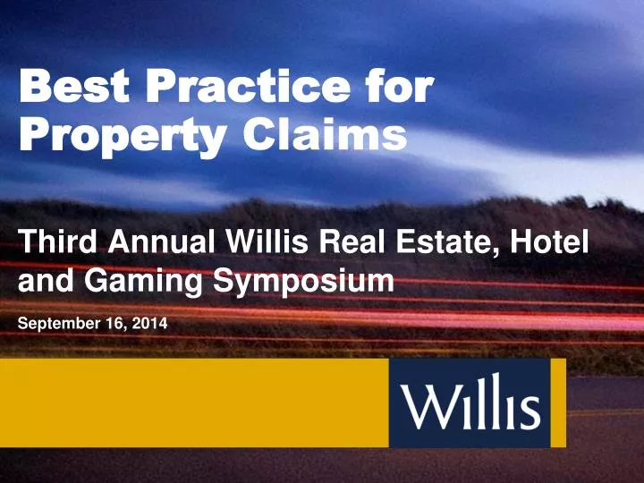 best practice for property claims