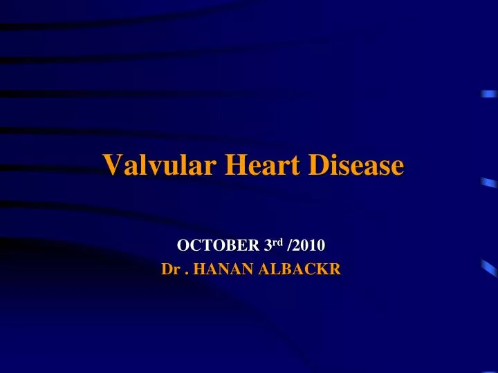 valvular heart disease