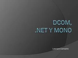 dcom net y mono