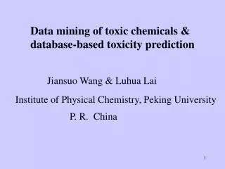 Data mining of toxic chemicals &amp; database-based toxicity prediction