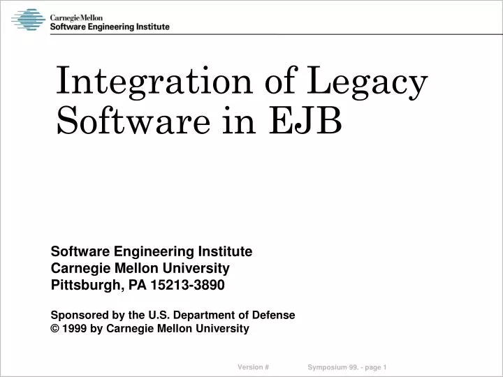 integration of legacy software in ejb