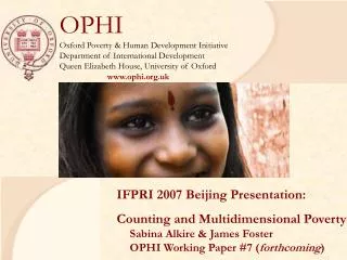 IFPRI 2007 Beijing Presentation: