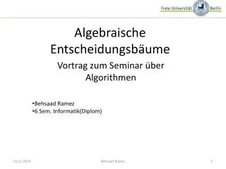 algebraische entscheidungsb ume