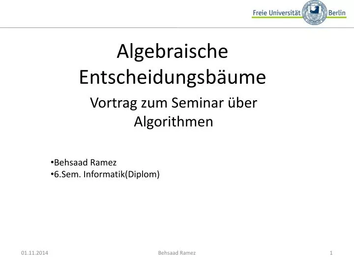 algebraische entscheidungsb ume