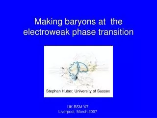 Making baryons at the electroweak phase transition