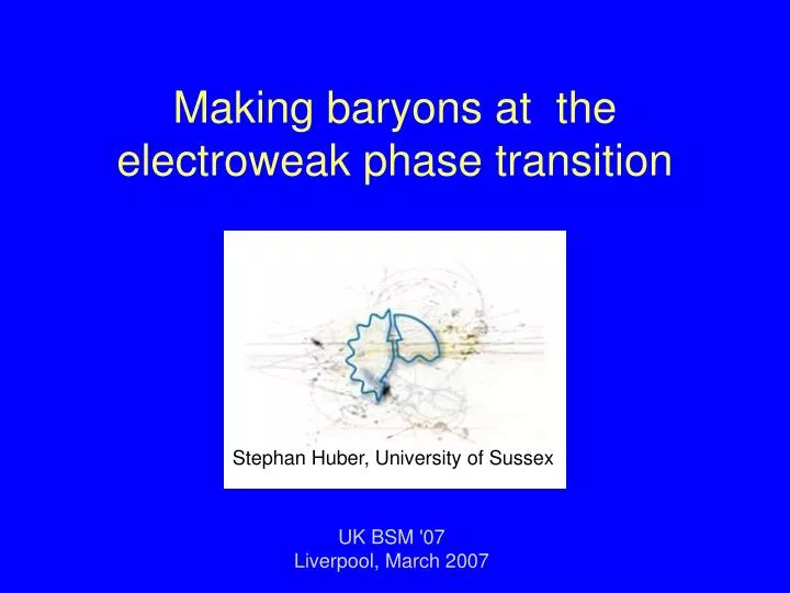 making baryons at the electroweak phase transition