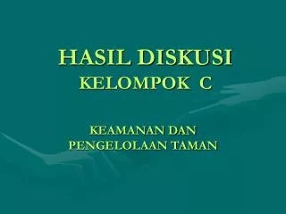 hasil diskusi kelompok c