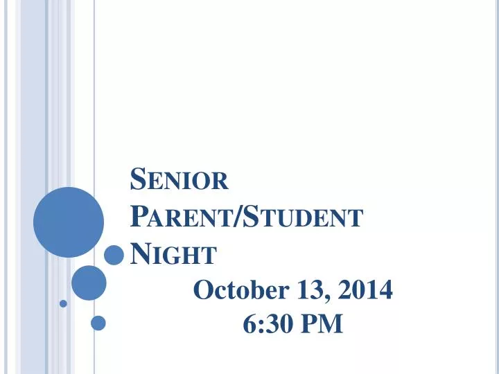 senior parent student night