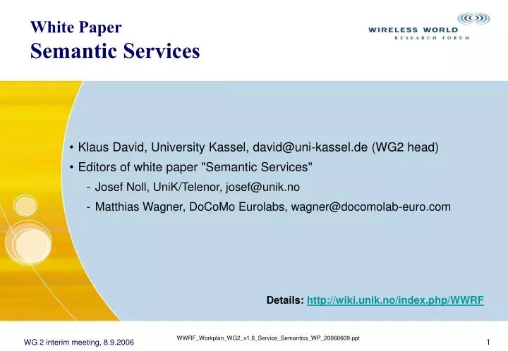 white paper semantic services
