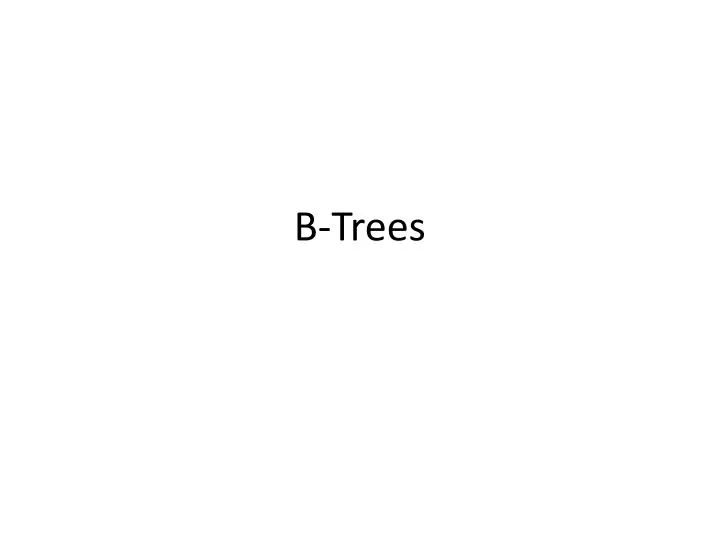 b trees
