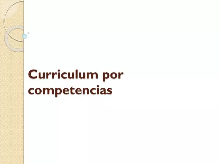 curriculum por competencias