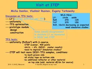 Visit at ITEP
