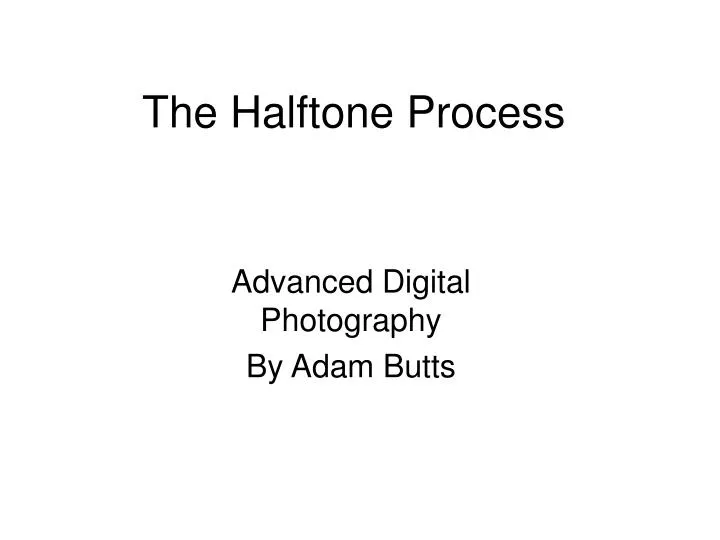 the halftone process