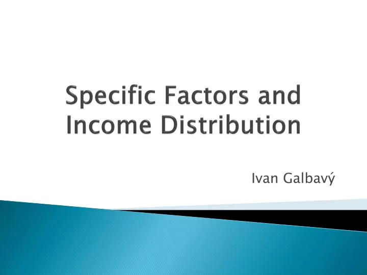 specific factors and income distribution