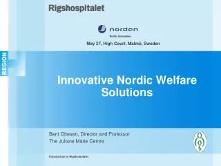 Innovative Nordic Welfare Solutions