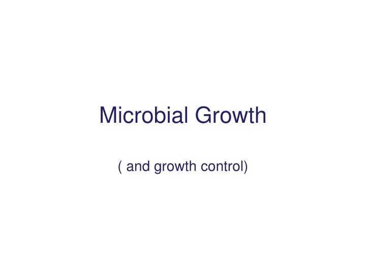 microbial growth