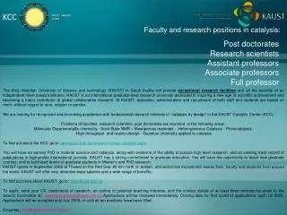 Post doctorates Research scientists Assistant professors Associate professors Full professor