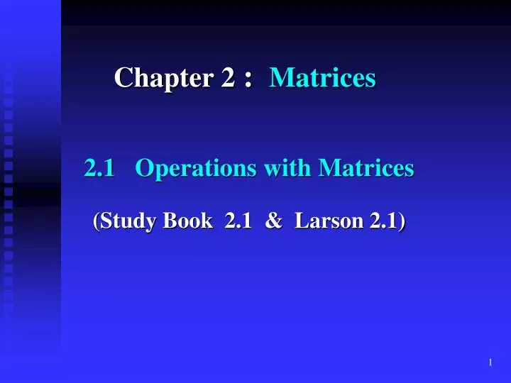 chapter 2 matrices