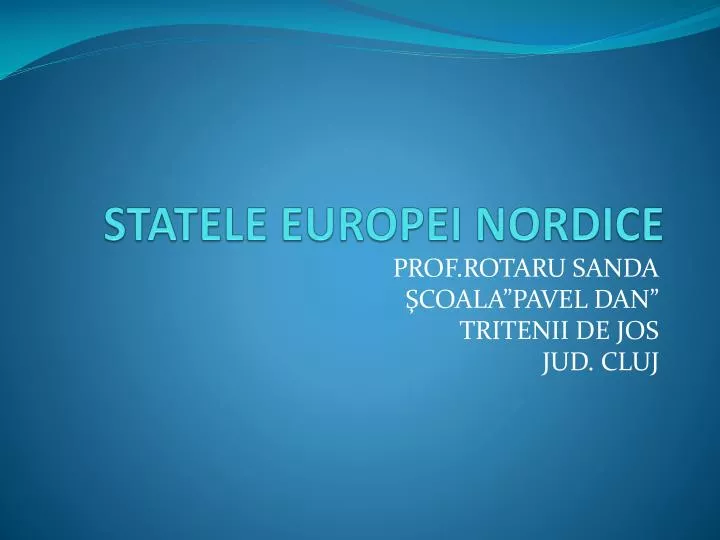 statele europ ei nordic e