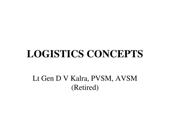 logistics concepts