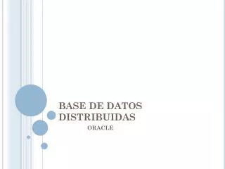 base de datos distribuidas