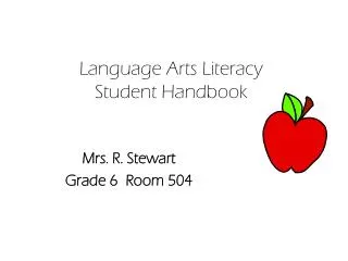 Language Arts Literacy Student Handbook