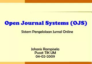 open journal systems ojs