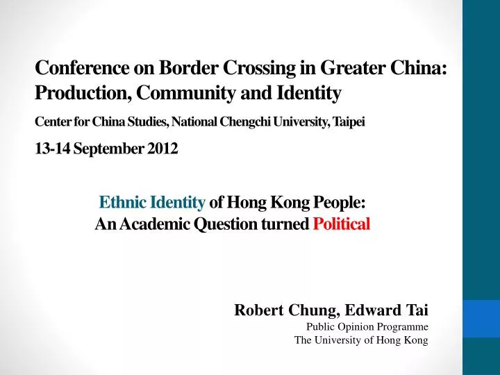 robert chung edward tai public opinion programme t he university of hong kong