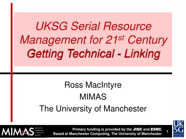 uksg serial resource management for 21 st century getting technical linking