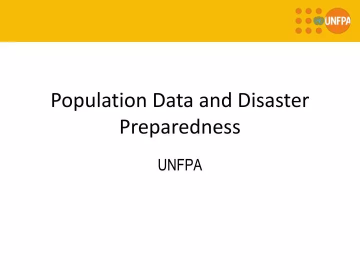 population data and disaster preparedness