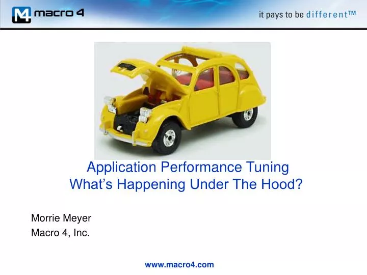 application performance tuning what s happening under the hood