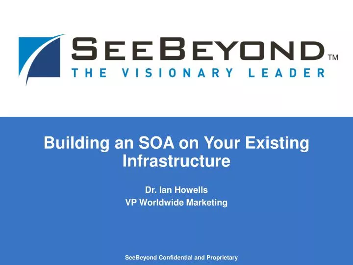 building an soa on your existing infrastructure