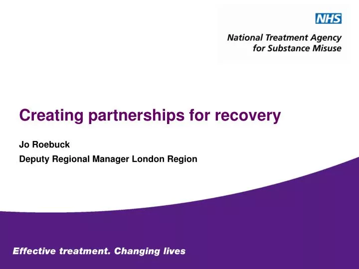 creating partnerships for recovery