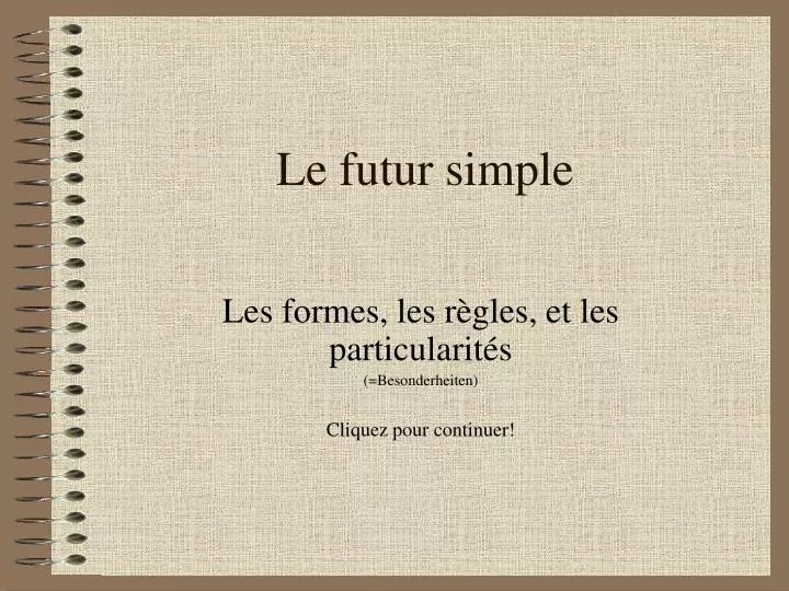 le futur simple