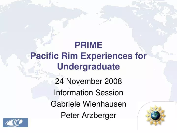 prime pacific rim experiences for undergraduate