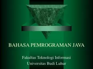 bahasa pemrograman java