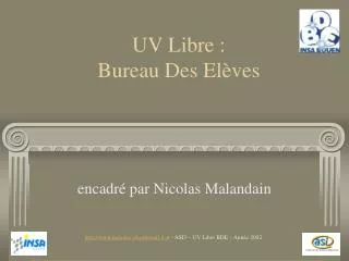 uv libre bureau des el ves