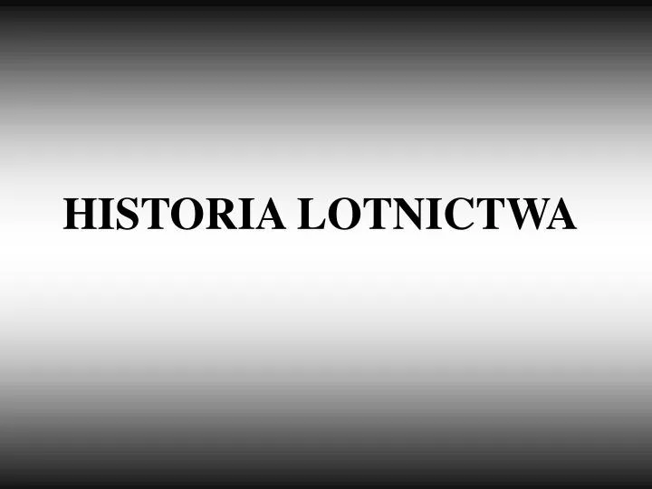 historia lotnictwa