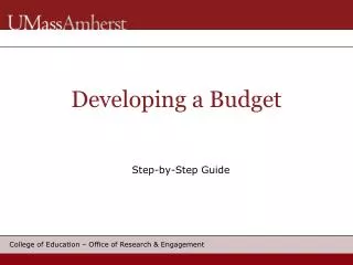 Developing a Budget