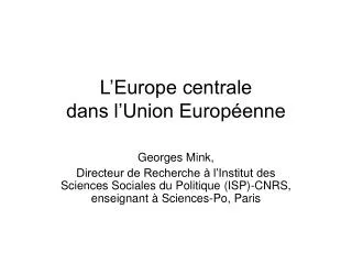 l europe centrale dans l union europ enne